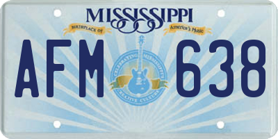 MS license plate AFM638