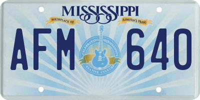 MS license plate AFM640