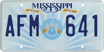 MS license plate AFM641