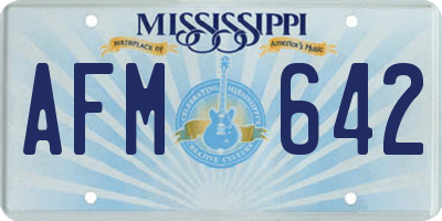 MS license plate AFM642