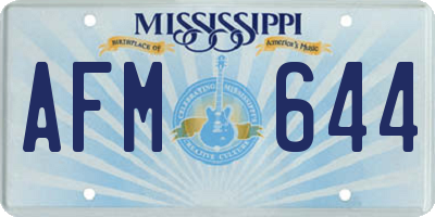 MS license plate AFM644