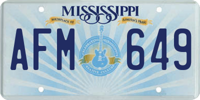 MS license plate AFM649
