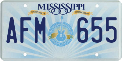 MS license plate AFM655