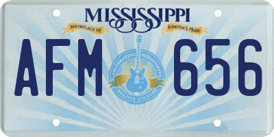 MS license plate AFM656