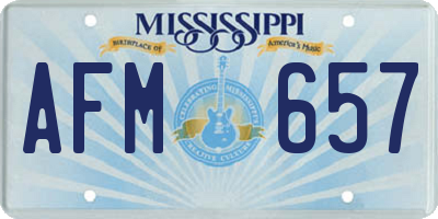 MS license plate AFM657