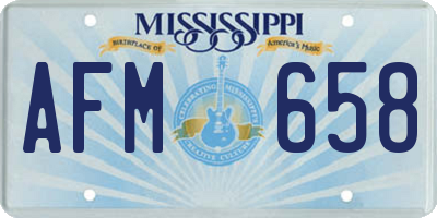 MS license plate AFM658