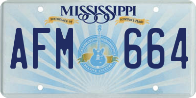 MS license plate AFM664