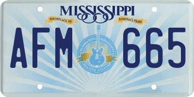 MS license plate AFM665