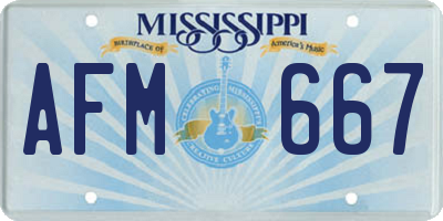 MS license plate AFM667