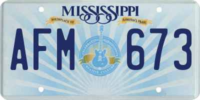 MS license plate AFM673