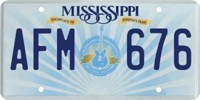 MS license plate AFM676