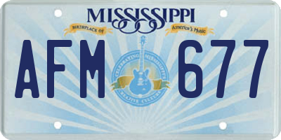 MS license plate AFM677
