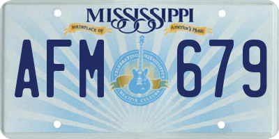 MS license plate AFM679