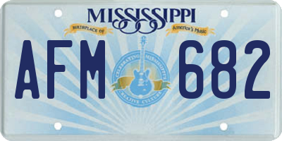 MS license plate AFM682