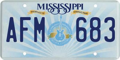 MS license plate AFM683