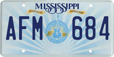 MS license plate AFM684