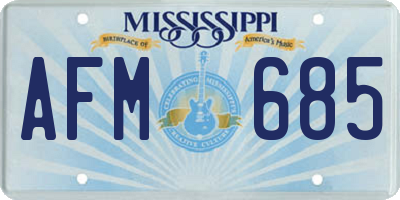 MS license plate AFM685
