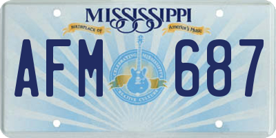 MS license plate AFM687