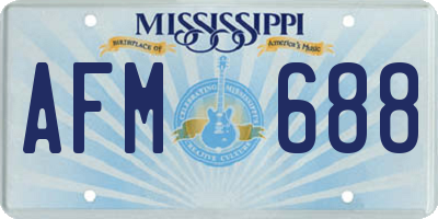 MS license plate AFM688
