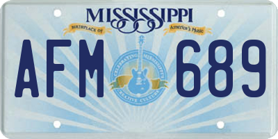 MS license plate AFM689