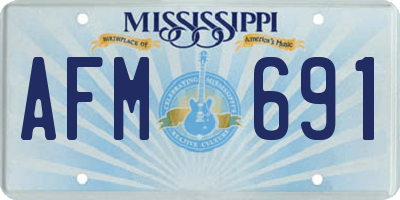 MS license plate AFM691