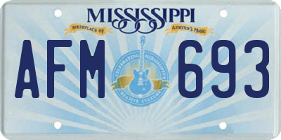 MS license plate AFM693