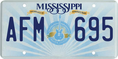 MS license plate AFM695