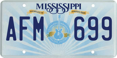 MS license plate AFM699
