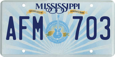 MS license plate AFM703