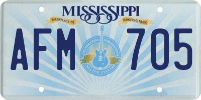 MS license plate AFM705