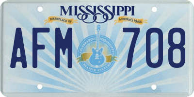 MS license plate AFM708