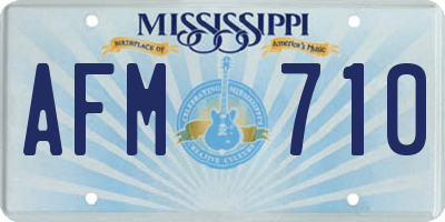 MS license plate AFM710