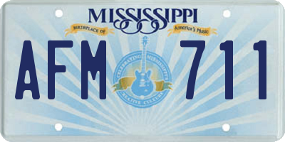 MS license plate AFM711