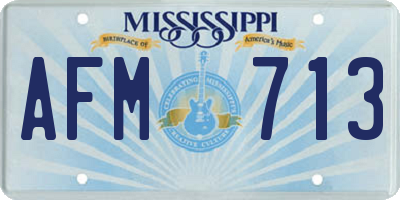 MS license plate AFM713