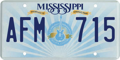 MS license plate AFM715