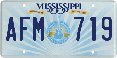 MS license plate AFM719