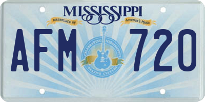 MS license plate AFM720