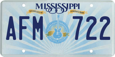 MS license plate AFM722