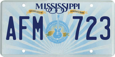 MS license plate AFM723