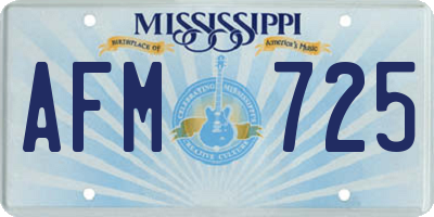 MS license plate AFM725