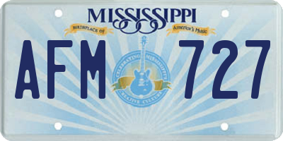 MS license plate AFM727