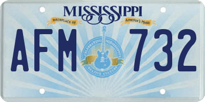 MS license plate AFM732