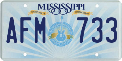 MS license plate AFM733