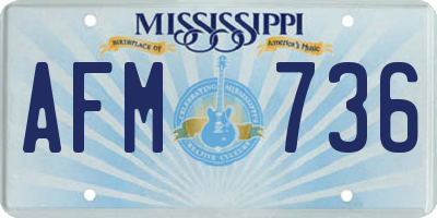 MS license plate AFM736