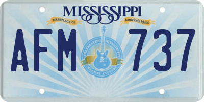 MS license plate AFM737