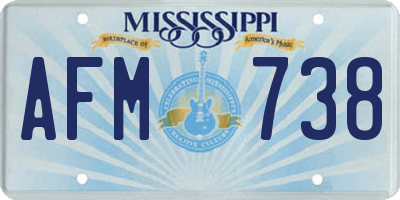 MS license plate AFM738