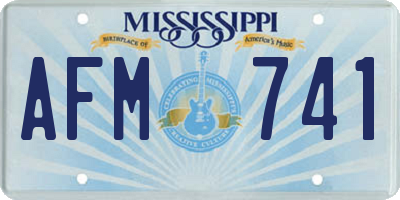 MS license plate AFM741