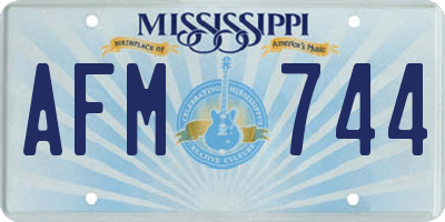 MS license plate AFM744