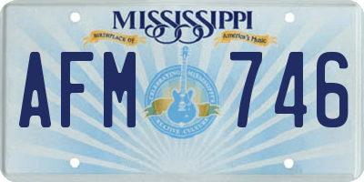 MS license plate AFM746