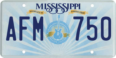MS license plate AFM750